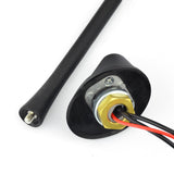 Superbat Car Antenna for DAB DAB+ AM/FM Radio Built-in Amplifier SMA Male Universal Roof Mount Rod Antenna 5M Cable for AutoDAB