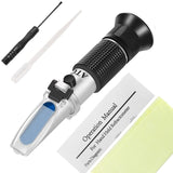 Beer Wort Refractometer,Brix/Specific Gravity Refractometer for Beer Brewing, Dual Scale(Brix 0-32%, SG Wort 1.000-1.130)