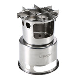 Lixada Portable Folding Wood Stove Outdoor Lightweight Stainless Steel Picnic Camping Cooking Wood Stoves Camping Stove
