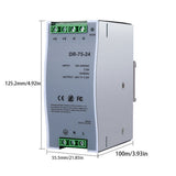 Din Rail Switching AC to DC PWM Switching Power Supply DR-75-24 24V 76.8W Converter Protection for Industrial Switch Transformer