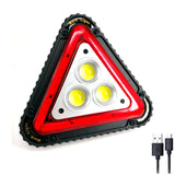 3 COB 30W 1500LM LED Work Light Portable Waterproof LED Flood Lights Triangle Warning Light for Outdoor Camping Hiking Emergency