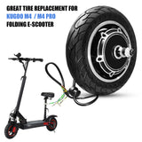 10'' E Scooter Front Tire Motor E Scooter Wheel 48V 500W Brushless Dis Brake Hub Motor E Bike Replacement for KUGOO M4/M4 PRO