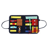 Montessori Baby Toy Busy Board Dressing Buckle Portable Felt Hands-on Learning Board Basic Life Skills Toys Kid Teaching Aids