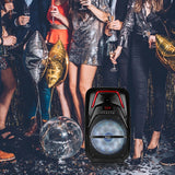 Shinco Portable PA Speaker System DJ Light Powerful Karaoke Speaker with Wireless Microphone Audio High Power System for Party