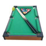 Mini Tabletop Pool Set- Billiards Game Includes Game Balls Sticks Chalk Brush And Triangle-Portable And Fun Leisure Toys
