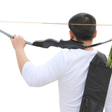 30/40lbs Straight wooden Bow 12pcs Mixed Carbon Arrows Taken Down Bow Hunting Long bow Sport Shooting Practice Archery Bow