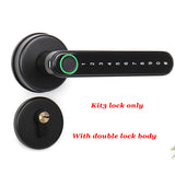 Bluetooth Lock TTLOCK Smart Home Door Lock Alexa Google home Biometric fingerprint lock Electric Handle Lock Wooden door
