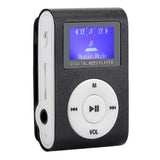 1.8inch LCD Screen Mini Portable MP3 Music Player Metal Mini Back-Clip MP3 Player Support Memory Card with 3.5mm Earphone