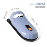 Max 20PSI DC 12V Air Pump 20PSI Double Stage Portable Air Pump with 5PCS Air Nozzles Inflatable Pump Fully Support Inflation