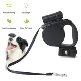 Auto Dog leash 3 In 1 Retractable 4.5m Dog Leashes with LED Flashlight Portable Bag Dispenser Pet dog Traction Rope accessories