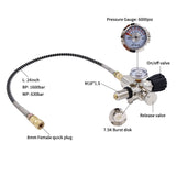 PCP Scuba Charging Valve Air Filling Station Refill Adapter 400Bar 6000Psi Gauge With M18X1.5 Or 7/8-14UNF Threads