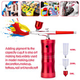 Cordless 0.3mm Mini Airbrush Nano Fog Spray USB Portable Red Black For Face Art Paint Hyperbaric Oxygen Injection SPA Household