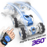 S-012 2.4G Mini Remote Control RC Car Stunt Double-Side Roll Rotary Car Gesture Induction Twisting Drift Off-Road Cars Kids Toys