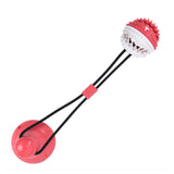 Pet Dog toys Interactive Cat Dog Chew Toy Rubber Balls with Suction Cup for Small Large Dog Tooth Cleaning Balls toys