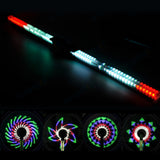 64LEDs LED Wheel Lights High Resolution Bike Spoke Wheel Light Programmable Motor RGB Display Rechargeable Bike Wheel Hub Lamp