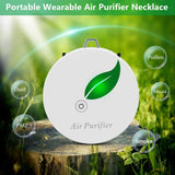 2 Pack Personal Wearable Air Purifier Necklace Portable Air Freshener Ionizer Negative Ion Generator for Adults Kids