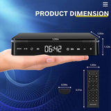 Portable DVD/VCD Player Hifi Stereo Speakers 1080P Multifunction Mini Cd Player Walkman Audio Video Player-EU Plug