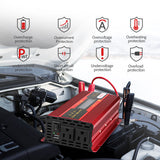 6000W Outdoor Inverter LCD Display Power Converter DC 12V /24V to AC 110v Auto 3000W 4000W Self-driving Tour Inverter