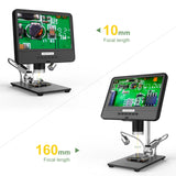 Andonstar AD208S 8.5 Inch LCD 5X-1200X Digital Microscope 1280*800 Adjustable 1080P Scope Soldering Tool with Two Fill Lights