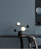 Nordic Marble Glass Metal Table Lamp Balance Ball Villa Hotel Home Art Bedside Desk Lamp Fixture LED Suspension Lamps TA100