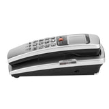 Mini Office Phone Caller ID Landline Phone Desktop Fixed Wired Phone Wall Mountable Phone with LCD Display for Home Office Hotel