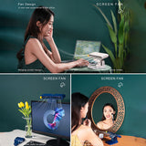 Portable Air Cooler Mini Air Conditioner Base Holder Design Personal  Fan Cooler Fan Air Cooling Fan Rechargeable Fan for Desk