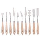 10 different special-shaped oil painting knife set paint knife texture knife serrated palette knife oil paint spatula art tool
