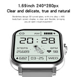 New GT20 Ultra-thin Woman Man Smart Watch 1.69inch Square Screen Bluetooth Call Heart Rate Blood Oxy huawei xiaomi PK Y20 P8