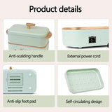220V Electric Cooking Pot Portable Electric Lunch Box Split Type Multicooker Rice Cooker Hotpot  Skillet Fried Pan 0.8L