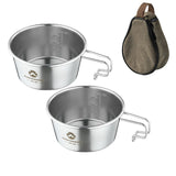 CAMPINGMOON 450ml Outdoor Sierra Bowl Set Outdoor Cup Picnic Tableware Portable Barbecue Hiking Camping Cup Picnic Cookware