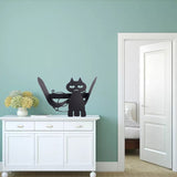 Black Cat Toilet Paper Holder Vertical  Paper Roll Holder for Kitchen Bathroom K3KA