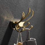 Black Gold Robe Hooks Wall Mounted Type Nail Punched Bedroom Wardrobe Clothes Rack 3 Hooks Rotatable Bath Hardware Antique/Nicke