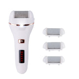 Household Electric Foot Grinder Set with 3 Replacement Heads and Battery Status Display Function KG66