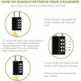 Combination Padlock, 4 Digit Combination Lock With Keys, Resettable Waterproof Gate Lock For Locker, Gym 4 Pack, 2 Keys