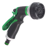 Garden Hose Nozzle 8 Spray Patterns High Pressure Car Washer Jet/ Fan/ Rinse/ Mist Hand Sprayer Sprinkler for Bike Washing Floor