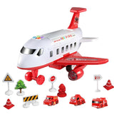 Kids Aircraft Toy Set Children's Ejection Track Early Childhood Inertia Toy Model With Lights And Sounds Airplane Toy