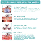 Mini HIFU Machine Ultrasound Slimmer RF Radiofrecuencia EMS Microcurrent 3D Roller Neck Lifting Anti Wrinkle Face Body Massager