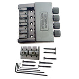1 Set Black 4 String Headless Bass Guitar Bridge System Electric Bass Parts
