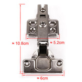 10Pcs Hinges Hydraulic Hinges 110 Degree Hinges 6 Holes Damper Buffer Soft Close For Kitchen Cabinet Cupboard Furniture Hardware