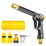 High Pressure Washer Gun with Recoil Water Hose Hose Space-saving Car Washer Adjustable Jet/ Fan Washing Sprayer