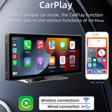 9.3'' Car MP5 Player Multimedia Bluetooth Car Stereo FM Audio CarPlay Android Auto Wired Mirror Link Portable
