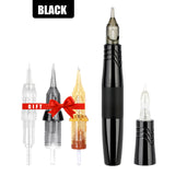 Double Use Permanent Makeup Machine RCA Tattoo Machine Rotary Tattoo  Pen With 2 Heads Dual Type Gift Cartridge Needles