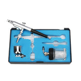 Airbrush Gun Gravity and Siphon Feed Airbrush 0.3mm Nozzle 22cc &amp; 7cc Cups for Cake Decorating Model Painting