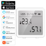 Tuya WIFI Temperature Humidity Sensor Indoor Hygrometer Thermometer Detector Smart Life Remote Control Support Alexa Google Home