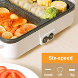 2 In1 Electric Hot Pot Cooker Multifunctional Smokeless Barbecue Electric BBQ Grill Non Stick Plate Barbecue Pan Hot Pot 220V