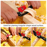 9Inch Adjustable Spokeshave with Flat Base Planer Cutting Edge Metal Blade Wood Working Hand Tool for Wood Craft Spoke Shave