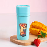 2 Pcs Portable Blender For Handmade Fruit Or Vegetable Smoothie Mini Juicer With USB Rechargeable Blue &amp; Pink