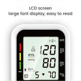 LCD Digital Sphygmomanometer Electronic Blood Pressure Monitor Arm Automatic Blood Pressure Monitor Pulse Heart Beat Rate Meter