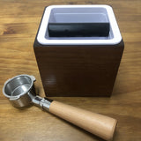Wooden Coffee Tamper Knock Box ABS Deep Bent Design Coffee Slag Not Splash Manual Coffee Grinder Coffee Accessory