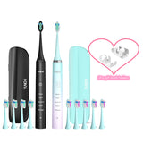 YUNCHI Sonic Electric Toothbrush Rechargeable Ultrasonic Tooth Brush 5 Brushing Modes Smart Timer 40000 Times/Min for Adult